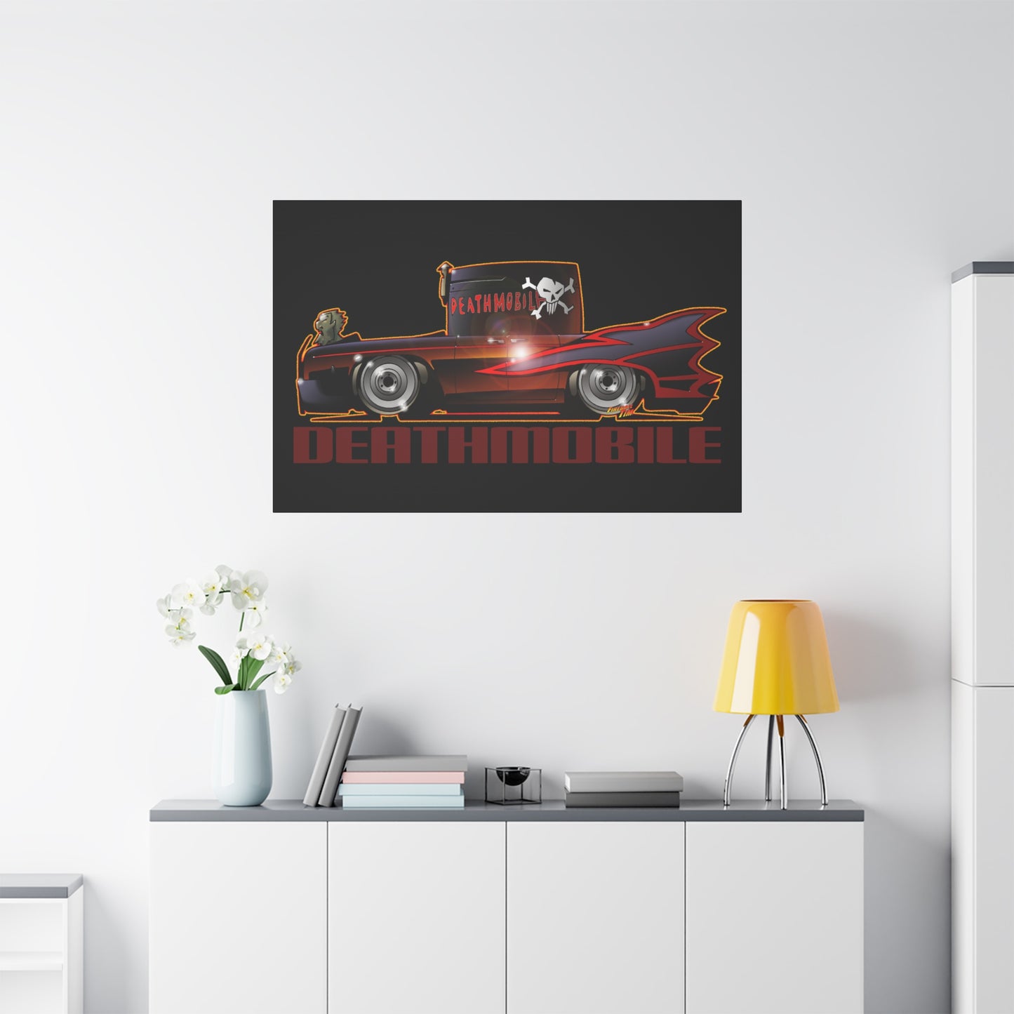 ANIMAL HOUSE DEATHMOBILE Fireball Art Canvas Wall Print