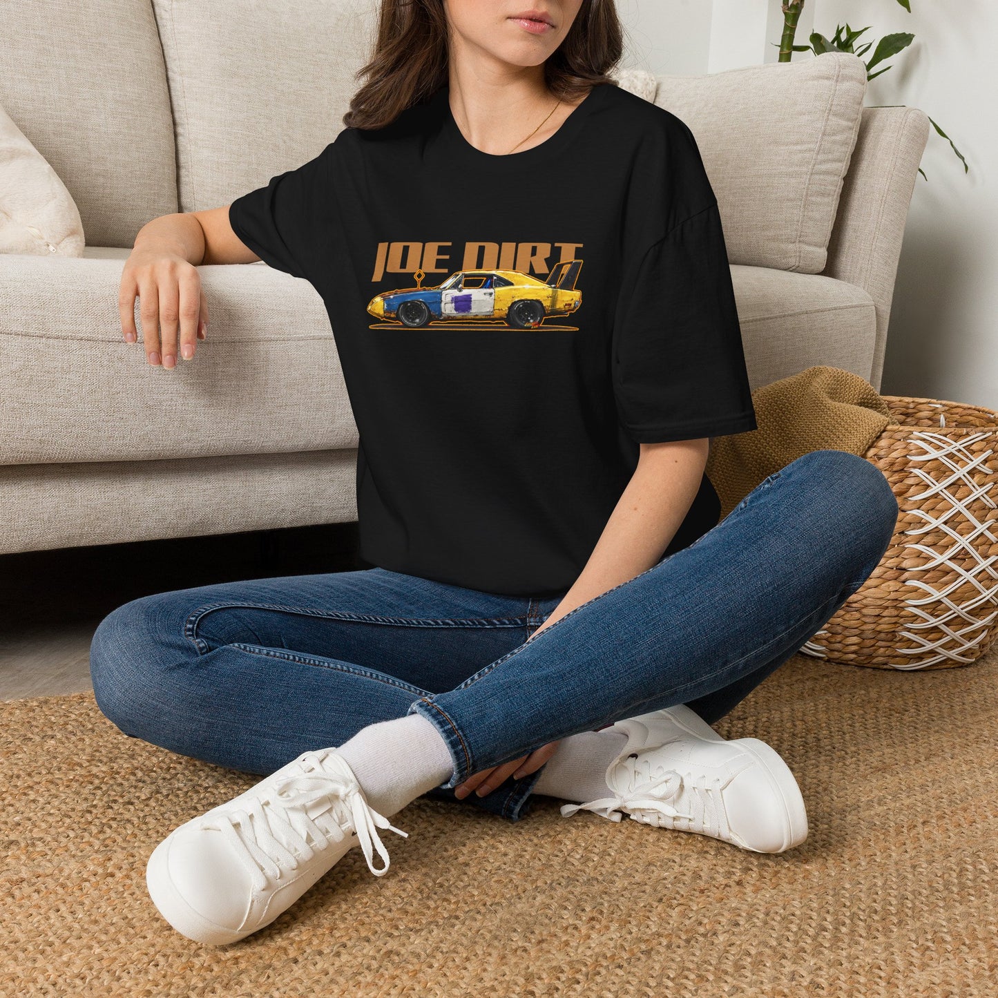 JOE DIRT 1969 Dodge Charger Daytona Collectible Fireball Art Tee Shirt