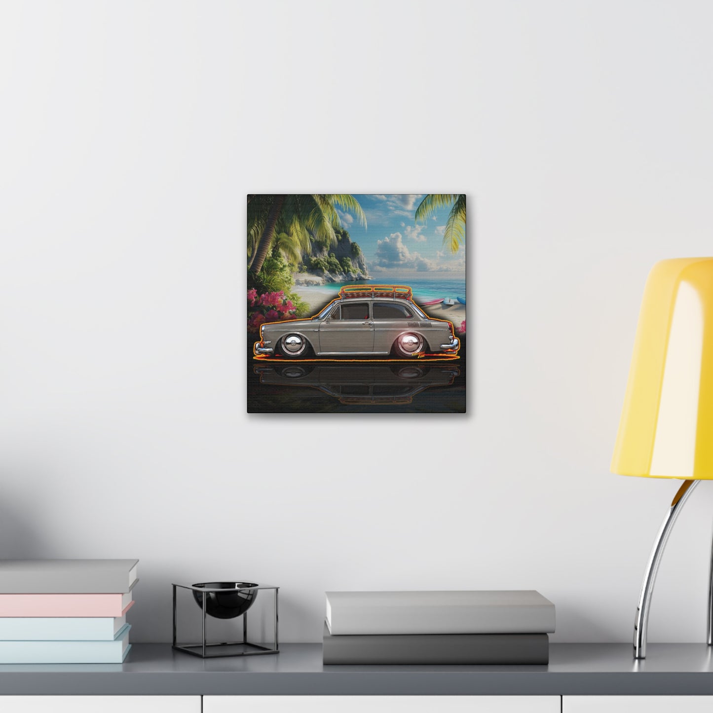 VOLKSWAGEN NOTCHBACK Collectible Fireball Art Canvas Stretched Print