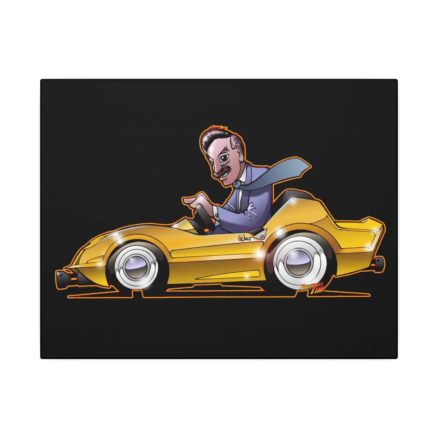 AUTOPIA CLASSIC Walt Disney Fireball Art Canvas Print
