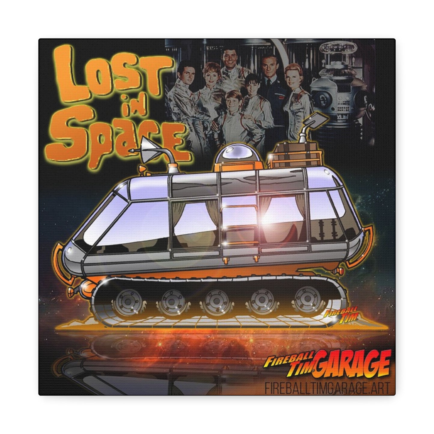LOST IN SPACE TV Show Garage Canvas Gallery Art Print 12x12