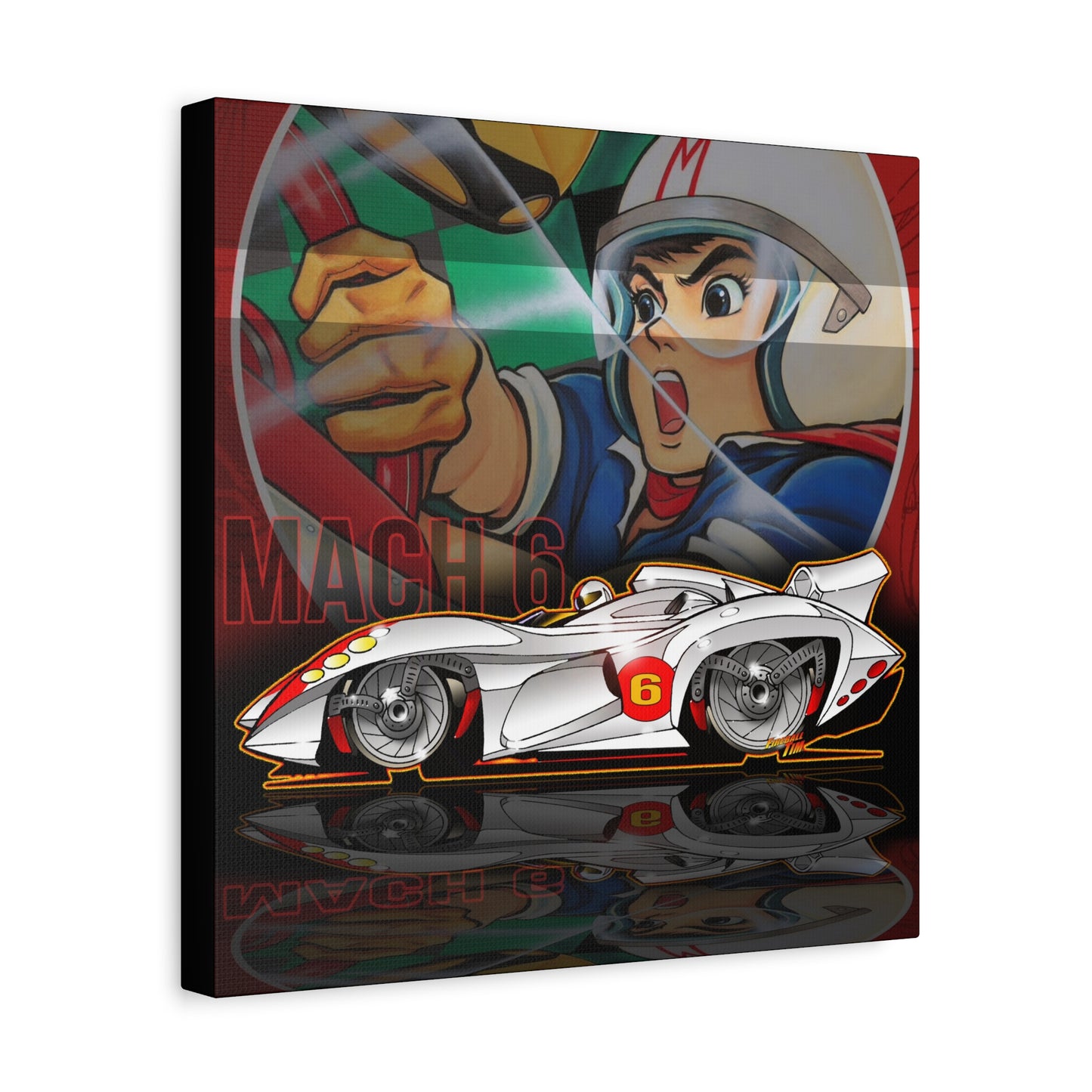 SPEED RACER MACH 6 Fireball Art Collectible Canvas Print - Multiple Sizes