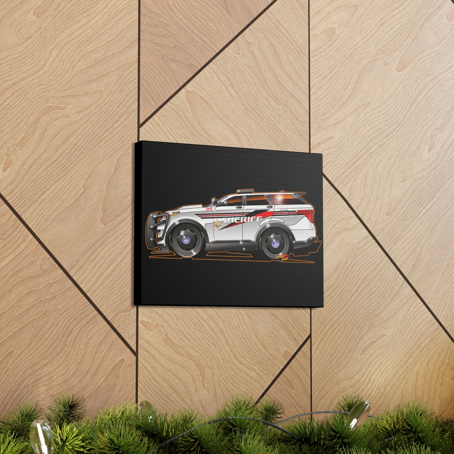 FORD EXPLORER POLICE CRUISER Sanfrantello 09 Tribute Concept Art Canvas Print 11x14