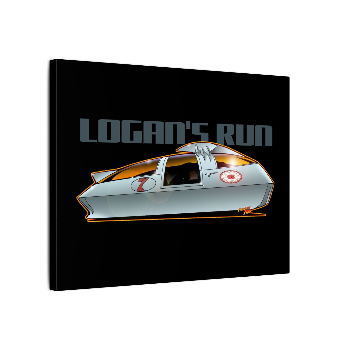LOGAN'S RUN Sci Fi TV Car Collectible Fireball Art Canvas Print