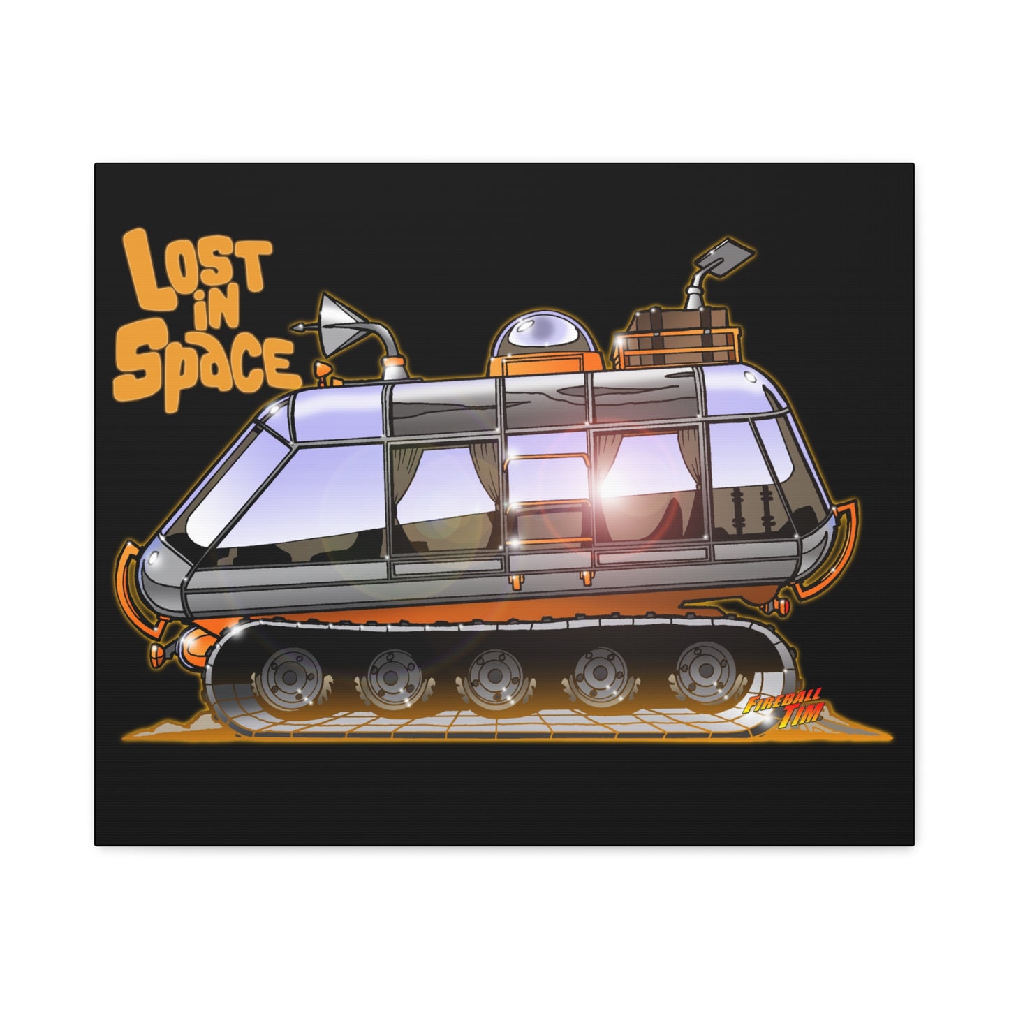 LOST in SPACE Classic TV Chariot Canva Art Wall Print