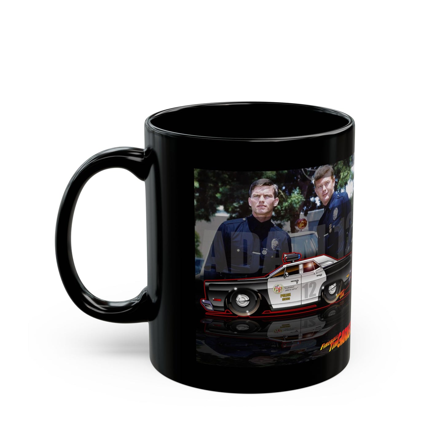 ADAM 12 TV Show 1967 PLYMOUTH BELVEDERE Police Car Collectors Coffee Mug - 11oz