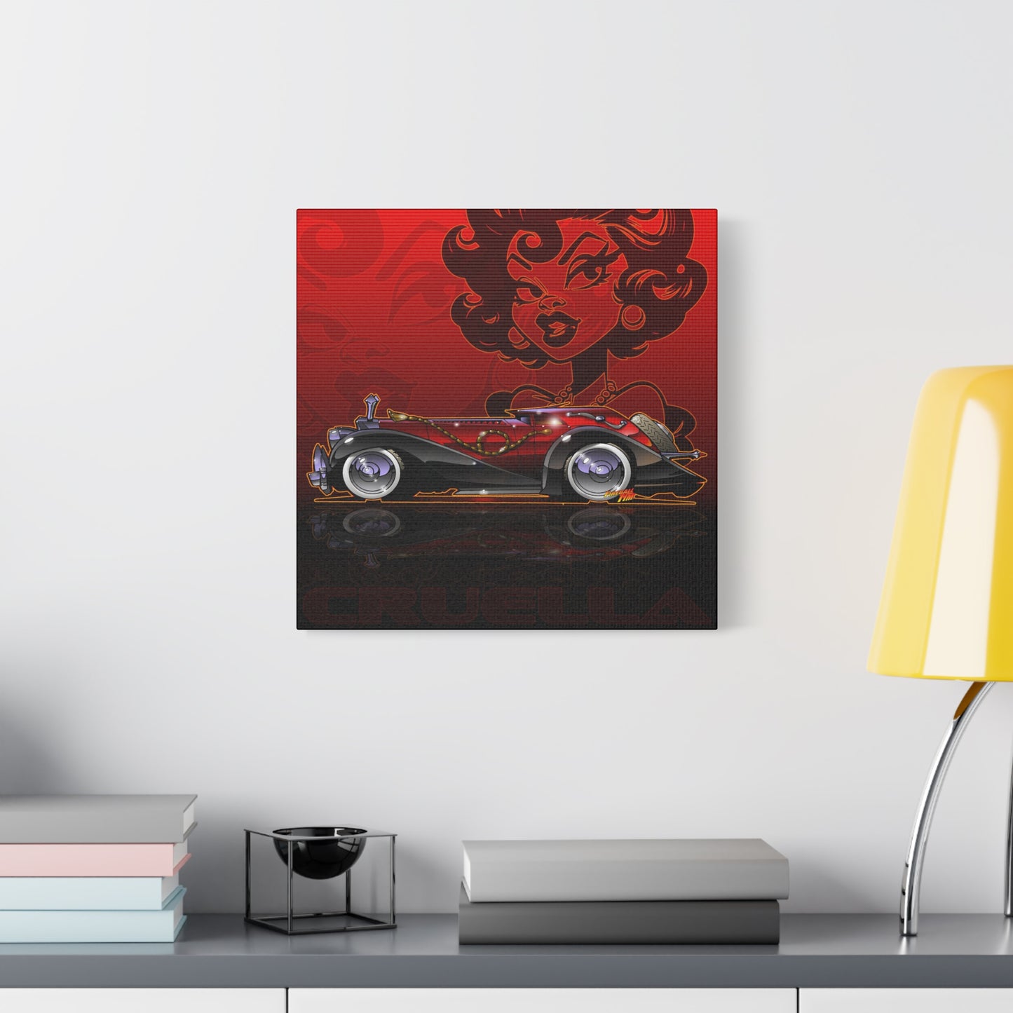 CRUELLA deVIL 1974 Panther DeVille Fireball Art Canvas Print