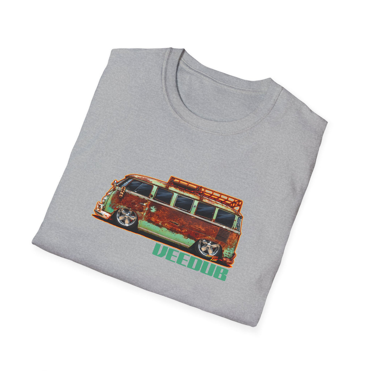 KUSTOM VW VOLKSWAGEN BUS Collectible Fireball Art TeeShirt