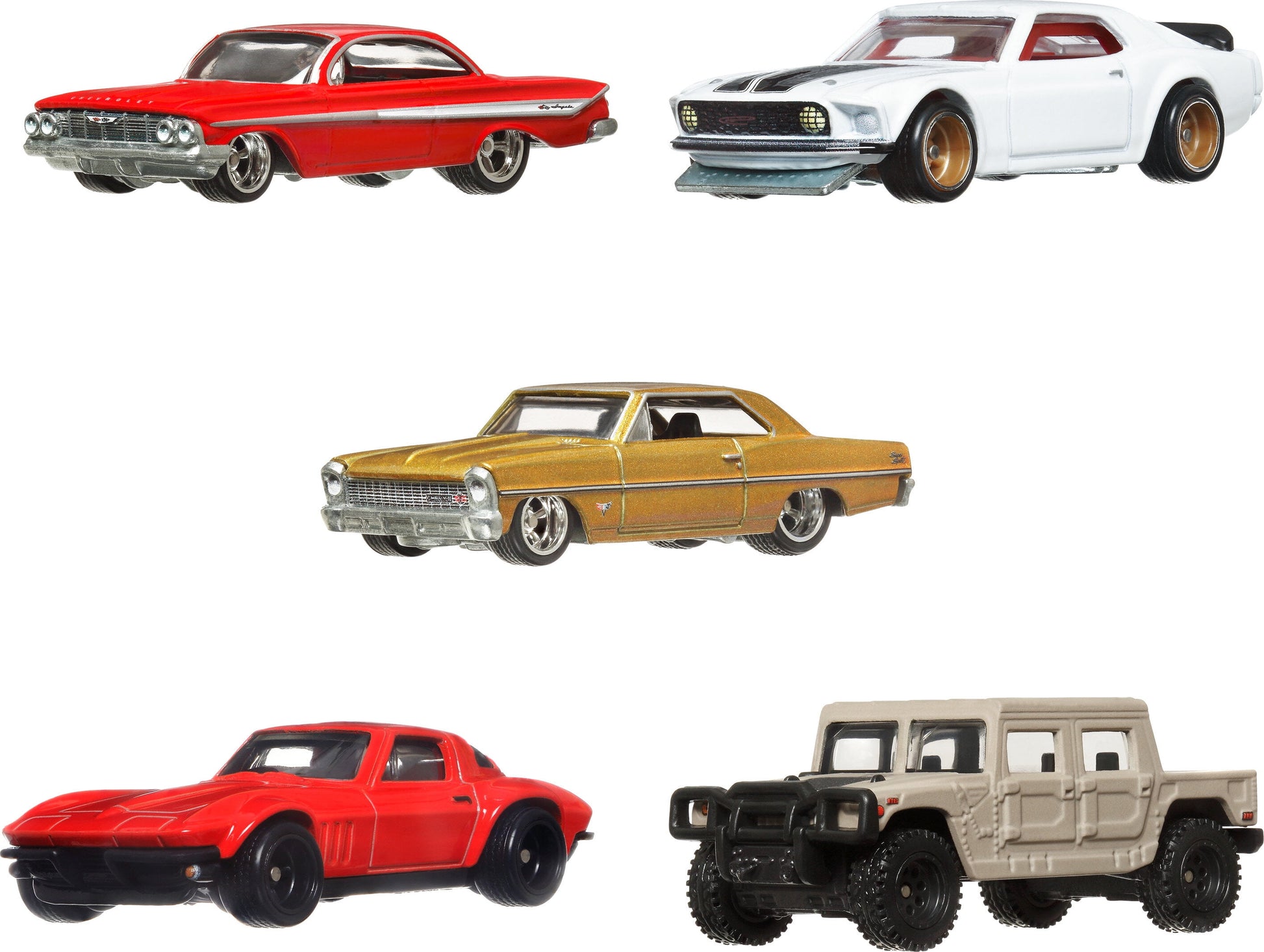 Cars, Premium Fast & Furious 1:64 Scale 5-Pack Die-Cast Toy Cars for Collectors